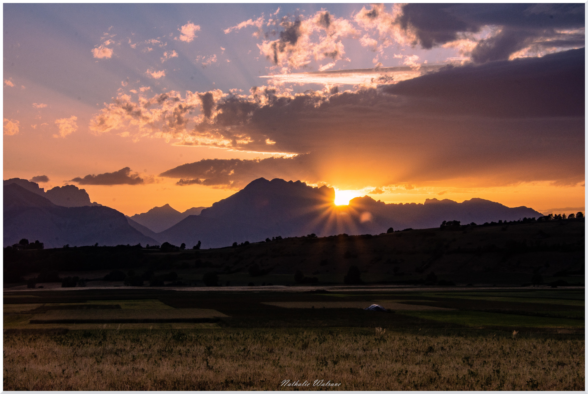 coucher de soleil à Ancelle